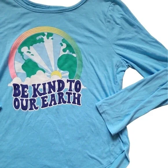 'BE KIND TO OUR EARTH' SO 3/4 SLEEVE TOP - 16 PLUS - Picture 2 of 7